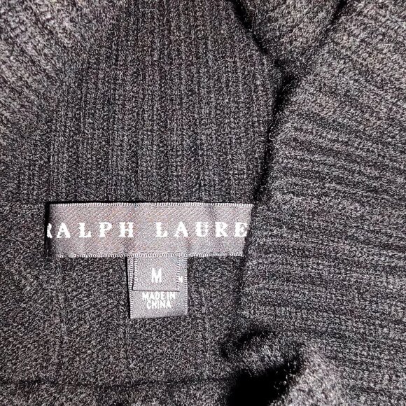 RALPH LAUREN BLACK LABEL CASHMERE SWEATER ROLL COLLAR BATEAU NECK SLIM FIT SZ M - Picture 7 of 11